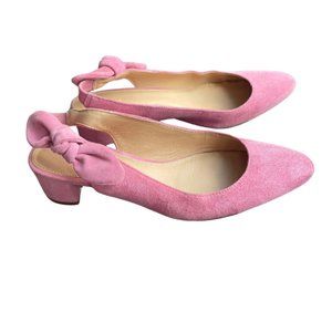 J crew Sling Back Suede Heels Size 6